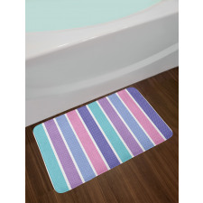 Polka Dot with Stripes Bath Mat