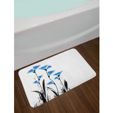 Flowers Tulips in Ombre Bath Mat