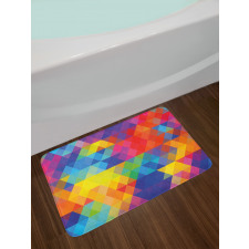 Geometric Blurry Art Bath Mat