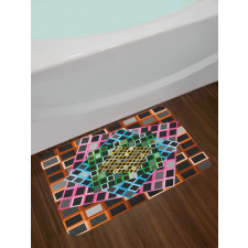 Color Squares Frames Bath Mat