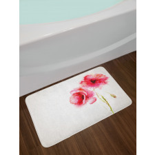 Red Poppies Vivid Spring Bath Mat