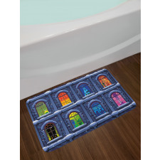 Snowy Winter Night Bath Mat