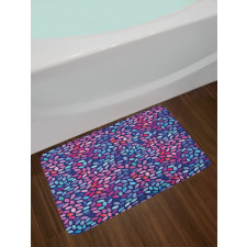 Watercolor Sketch Mosaic Bath Mat