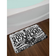 Rock Music Poster Image Bath Mat