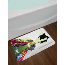 Scater Boy Colorful Bath Mat