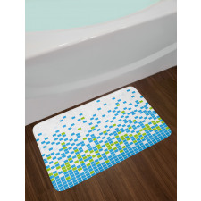 Mosaic Grid Pixel Art Bath Mat