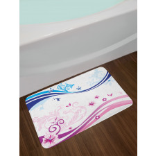 Ivy Flower Leaves Nature Bath Mat