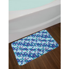 Vintage Mosaics Squares Bath Mat