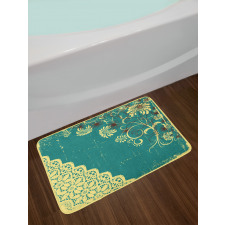 Retro Flora Lace Frame Bath Mat