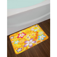 Vibrant Daisies Cheerful Bath Mat