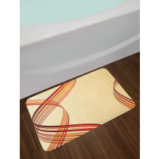 Abstract Curvy Stripes Bath Mat