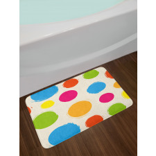 Colorful Round Forms Bath Mat