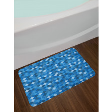 Diagonal Checked Pattern Bath Mat