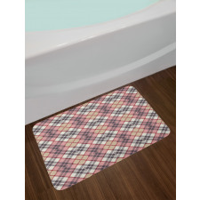 Tartan Motif Bath Mat