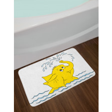 Cartoon Elephant Water Bath Mat