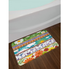 Vivid Daisies Sun Kids Bath Mat