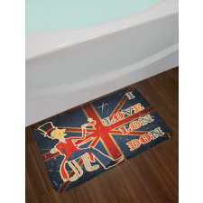 London English Man Flag Bath Mat
