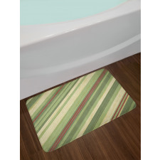 Diagonal Stripes Grungy Bath Mat