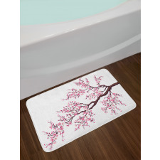 Sakura Branch Blossoms Bath Mat