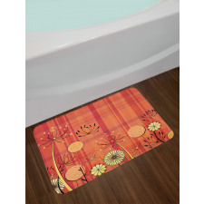 Umbellifer Flower Tartan Bath Mat