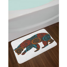 Bear Circles Dots Bath Mat