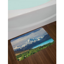 Mount Cook Pukaki Lake Bath Mat