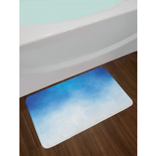 White Cloud in Clear Sky Bath Mat