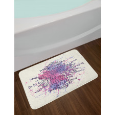 Motif Brushstroke Bath Mat