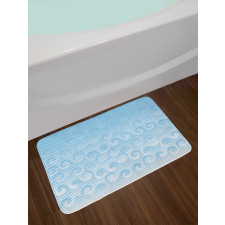 Spiral Circles Dots Bath Mat