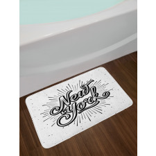 New York Typography Bath Mat