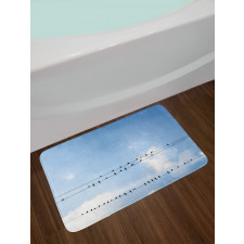 Swallows on Power Cord Bath Mat