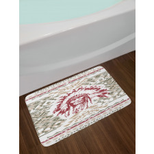 Vintage Portrait Grunge Design Bath Mat