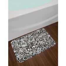 Winged Hearts Bath Mat