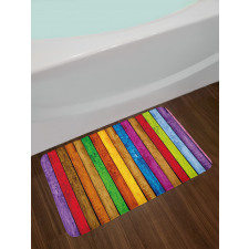 Vibrant Wooden Bath Mat