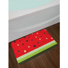 Watermelon Macro Fruit Bath Mat