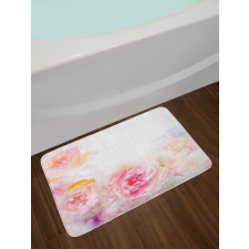 Pale Pink Roses Bath Mat