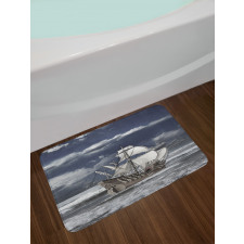 Caribbean Pirates Ship Bath Mat