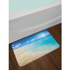 Sunny Seashore and Shells Bath Mat