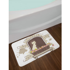 Cartoon Pet Cat Animal Bath Mat