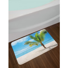 Coconut Palm at Beach Bath Mat