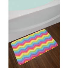 Colorful Vivid Chevron Bath Mat
