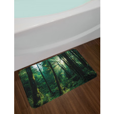 Sunset in Woods Trees Bath Mat