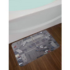 Road Intersection Paris Bath Mat