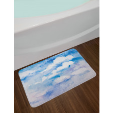 Cloudy Sky Hazy Serene Bath Mat