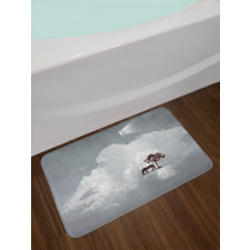 Horse Spring Tree Cloud Bath Mat