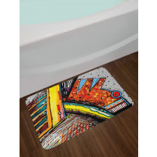 Funky Abstract Music Bath Mat