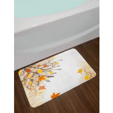 Maple Leaves in Autumn Bath Mat