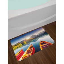 Lake Sailboats Bath Mat