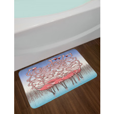 Flamingos Maze Game Joy Bath Mat