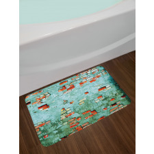 Brick Wall Old Wrecked Bath Mat